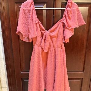 Altar'd State Textured Coral Dress